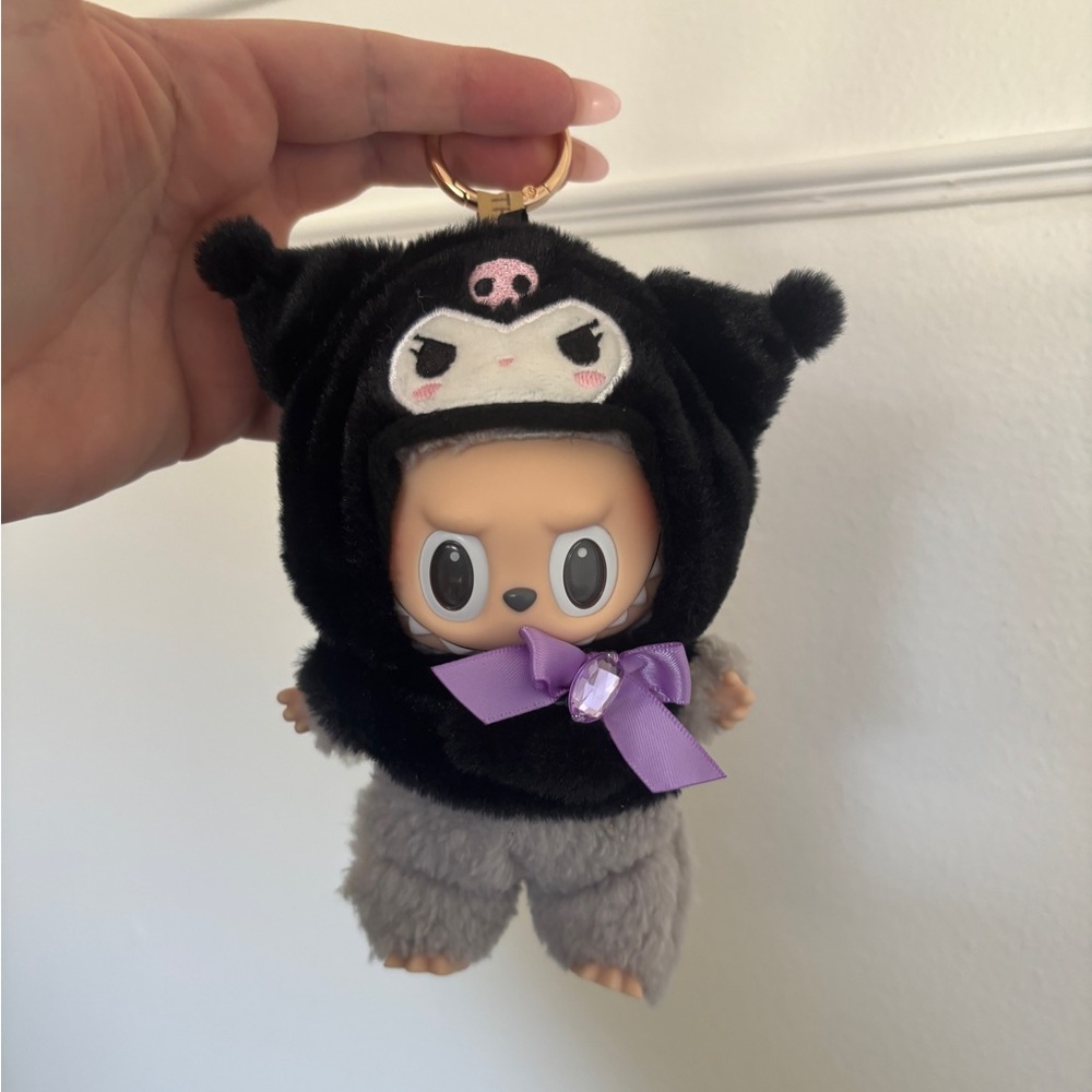Pop Mart Labubu Exciting Macaron Sesame Bean w/ Kuromi Hood